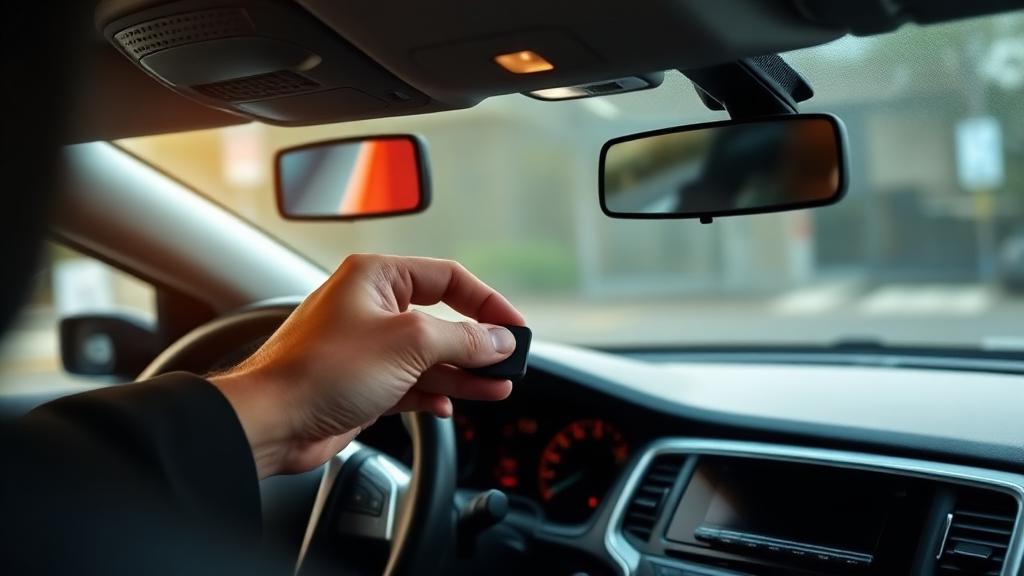Boîtier GPS autonome posé dans un véhicule utilitaire, sans câblage